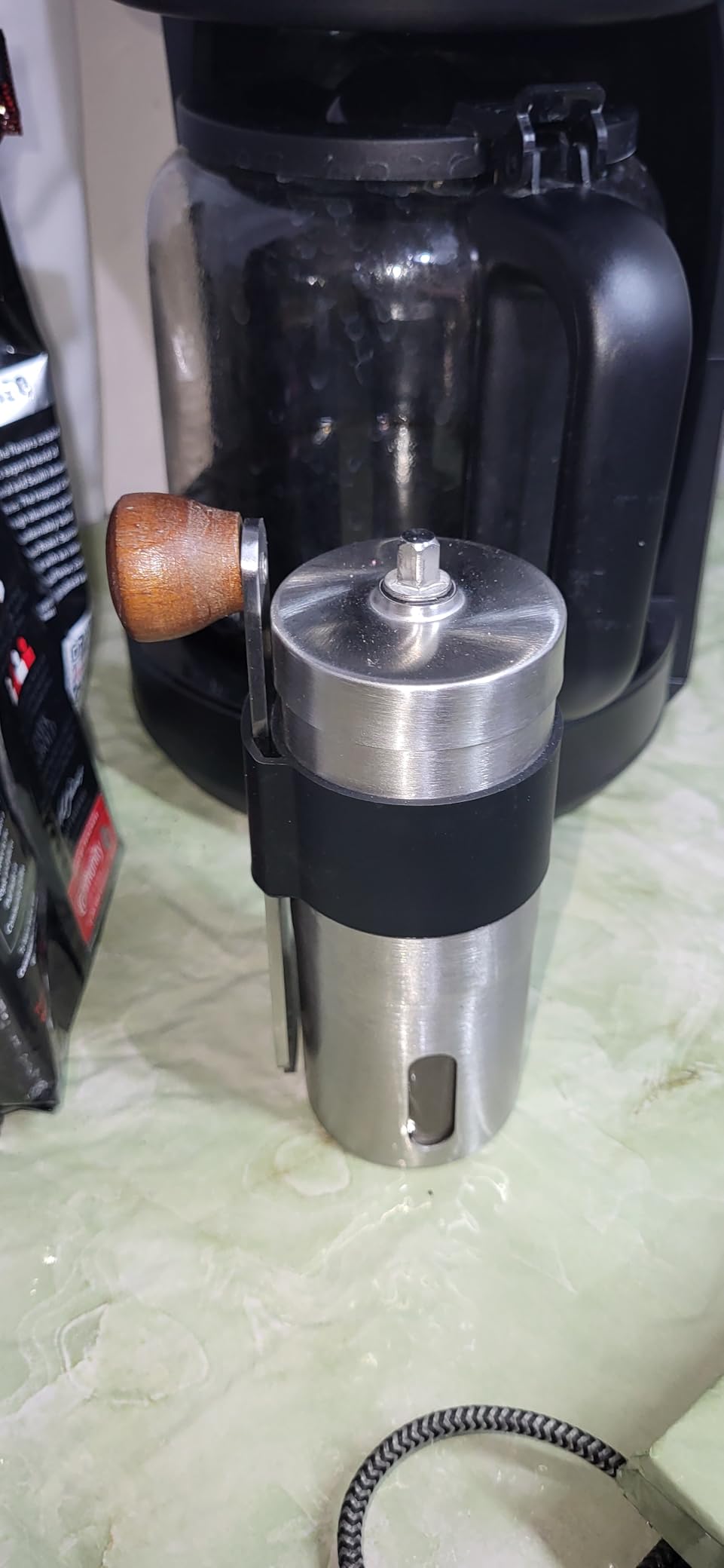 Manual Coffee Grinder, Portable Burr Mill customer photo 1