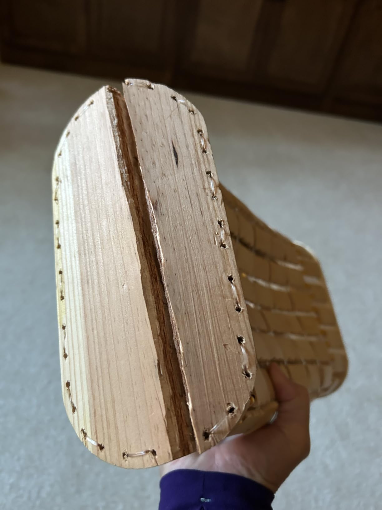 Bamboo Sauna Headrest Pillow, 100% Natural Handmade Wood Sauna Pillow Sauna Neck Rest Sauna Accessory, Bonus Sauna Cap and Seat Pad Included, Summer Cool Cervical Spine Pillow (1 Set) customer photo 2