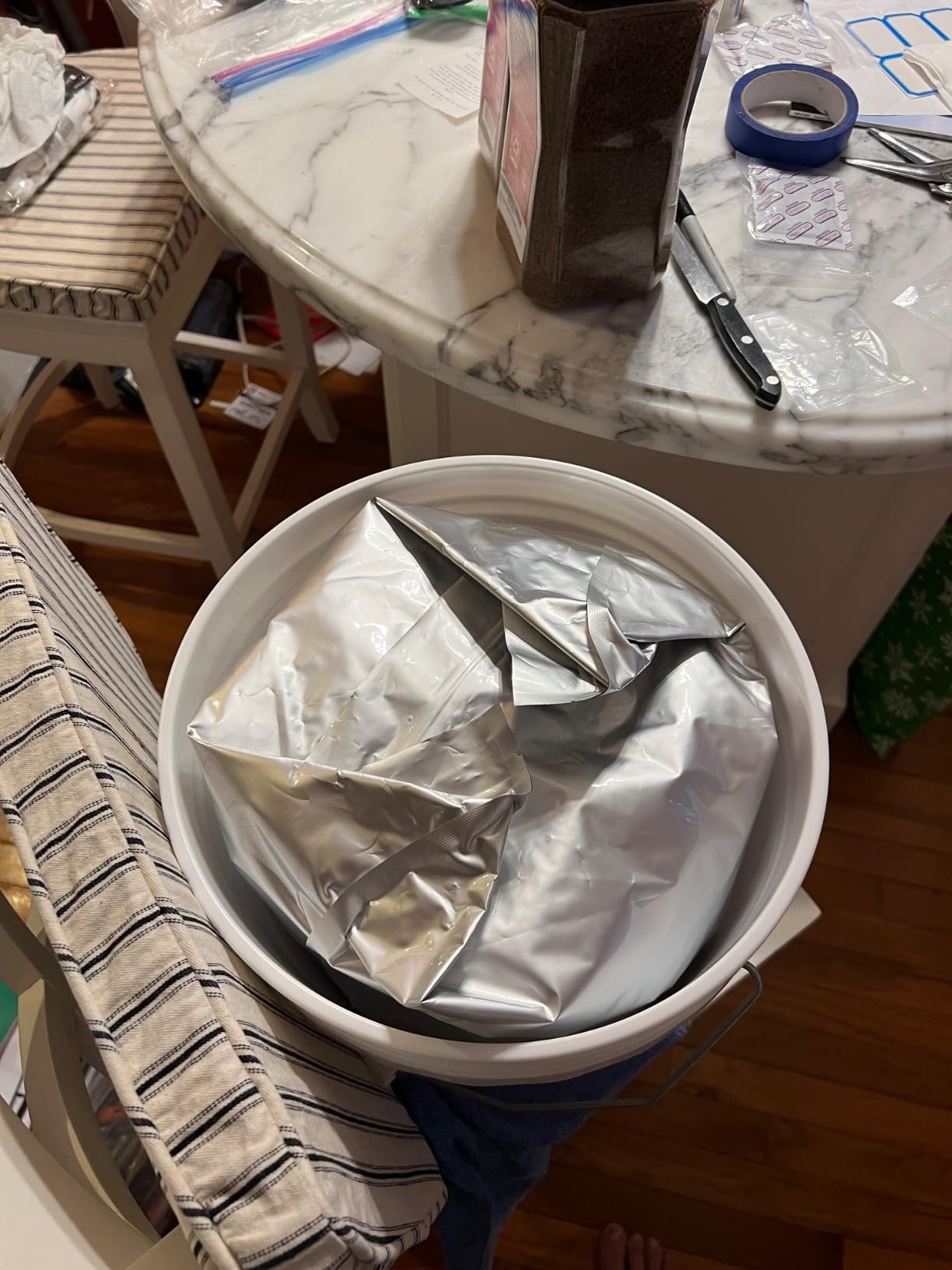 10pcs 5 Gallon Mylar Bags for Food Storage - 10 Mil Thick - Extra large bags 5 Gallon with Oxygen Absorbers 2500cc - Zipper Resealable Milar Bags - Bolsas Mylar 5 Galones customer photo 1