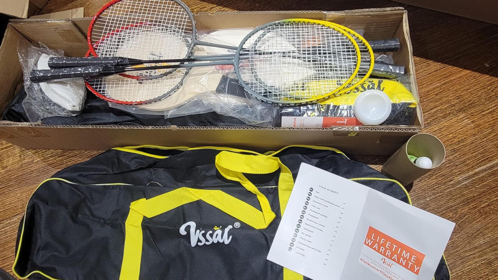 3-in-1 Portable Badminton Volleyball Pickleball Net Set for Backyards customer photo 2