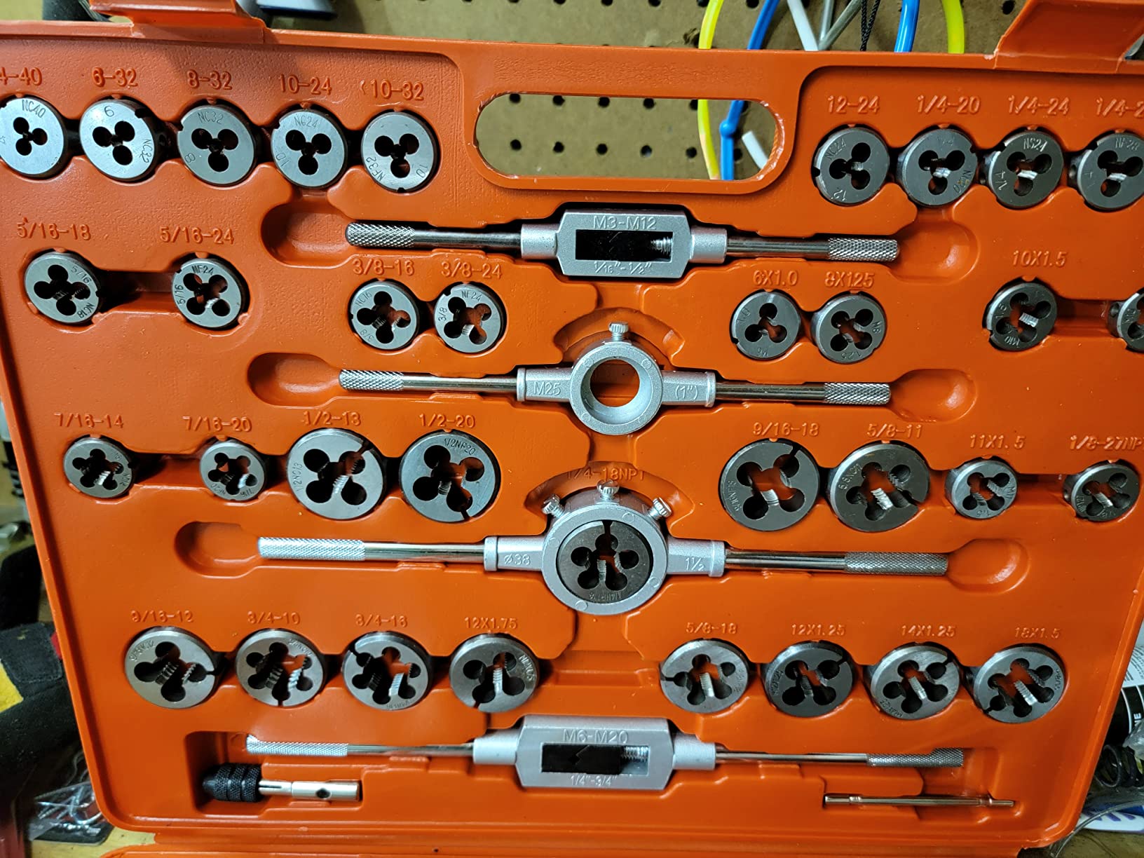 110 Piece Tap and Die Set(SAE&METRIC)Threading Tool Set With Storage Case | Metric Tap and Die Set | Rethreading Kit | Tap Set | Tap and Die Kit customer photo 1