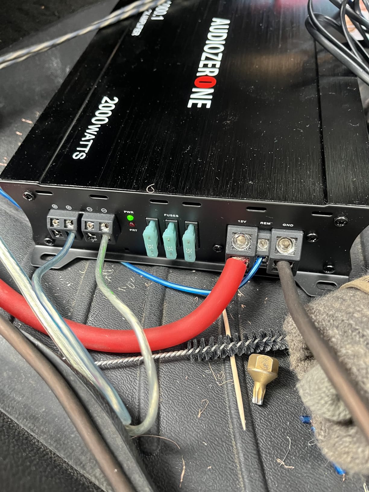 AUDIOZERONE Car Audio Amplifier ZE1000.1 2000W Monoblock Class D MOSFET Subwoofer Audio, 1-4 Ohm Stable, Low Pass Crossover, Mosfet Power Supply, Stereo customer photo 2