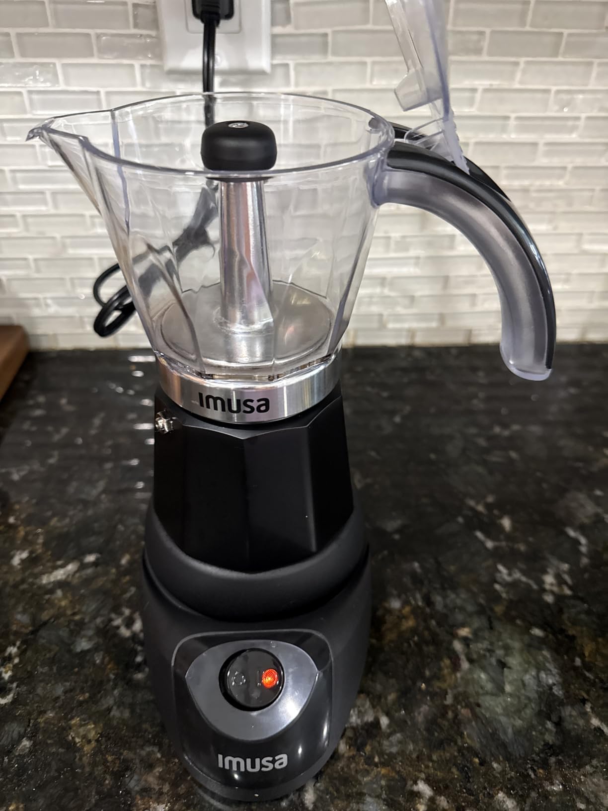 IMUSA 6 or 3 Cup Electric Espresso Maker with Cool-touch Handle, Black customer photo 1
