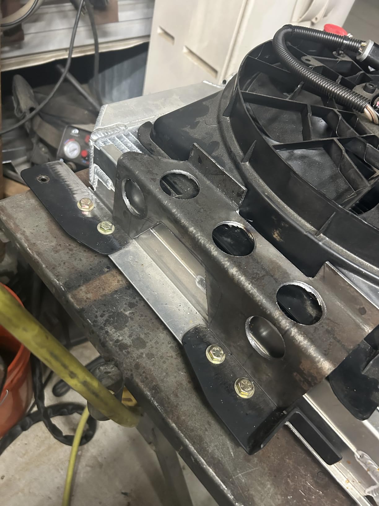 KF5017 Press Brake Attachment for 12-20 Ton Hydraulic Presses Bending Brake, Metal Bending Machine, HRC35, Fits Most Standard Shop Presses customer photo 2