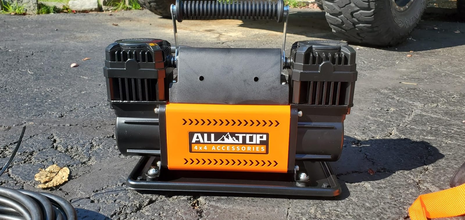 ALL-TOP Air Compressor Kit, Dual Cylinder 12V Portable Inflator 12.35 ft³/Min, Offroad Air Compressor Pump for Truck Tires, Heavy Duty Max 150 PSI for 4x4 Vehicle & RV customer photo 2