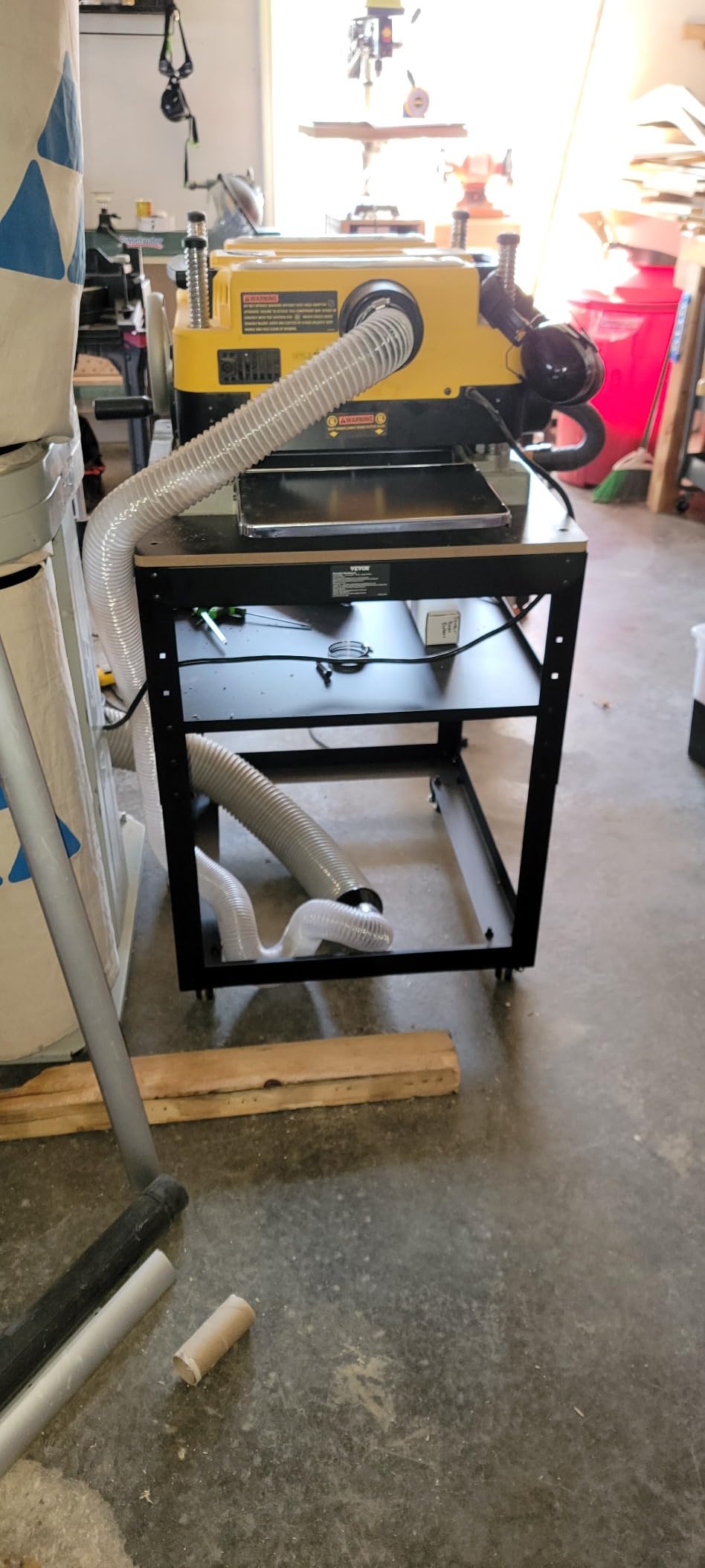 VEVOR Thickness Planer Stand, 100 lbs heavy loads, Three-Gear Height Adjustable Thickness Planer Table,with 4 Stable Casters & Storage Space, for most planers, saws, bench-top machines, power tools customer photo 1