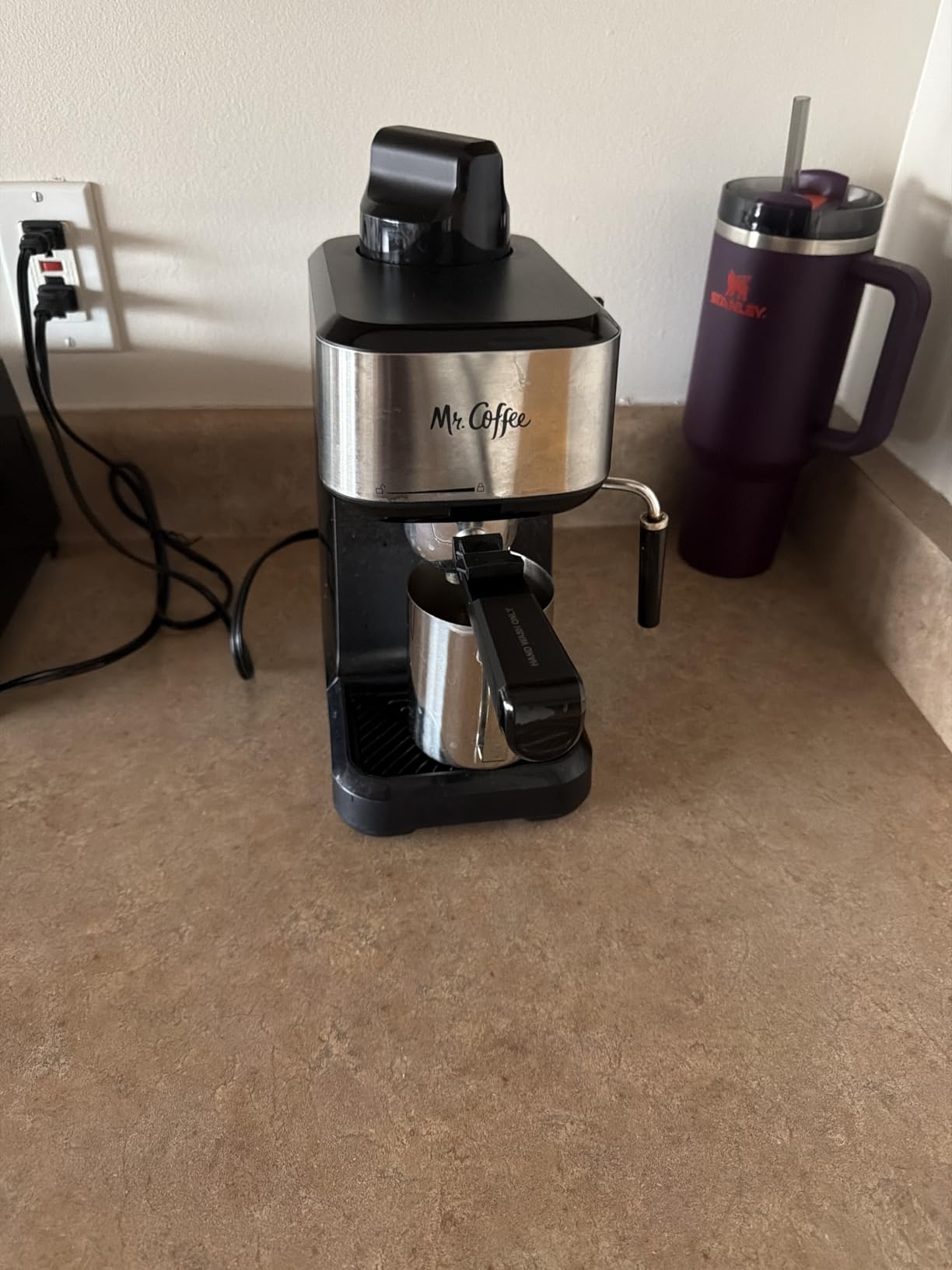 Mr. Coffee 4-Shot Steam Espresso Cappuccino and Latte Maker with Stainless Steel Frothing Pitcher customer photo 1