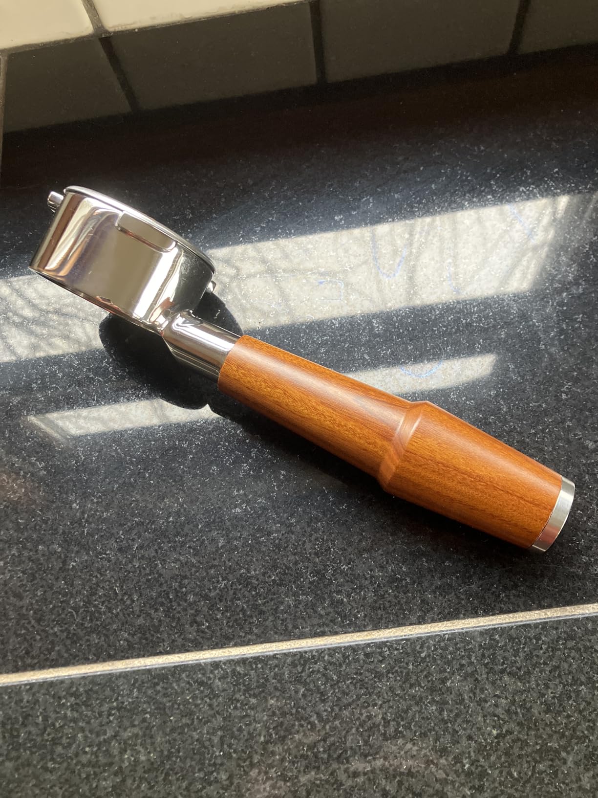 54mm Bottomless Portafilter Breville Compatible, Rosewood Handle customer photo 1