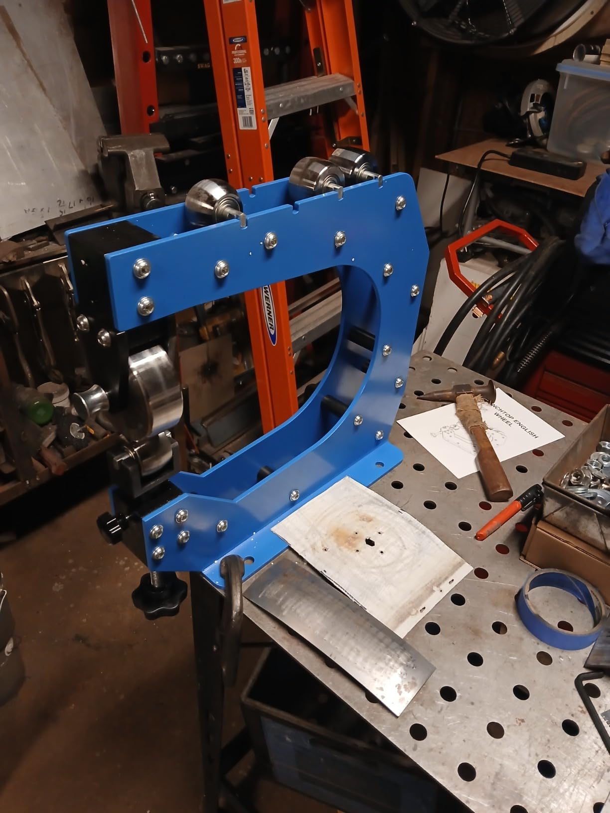KF5018 Professional Benchtop English Wheel Metal Fabrication Tool 12