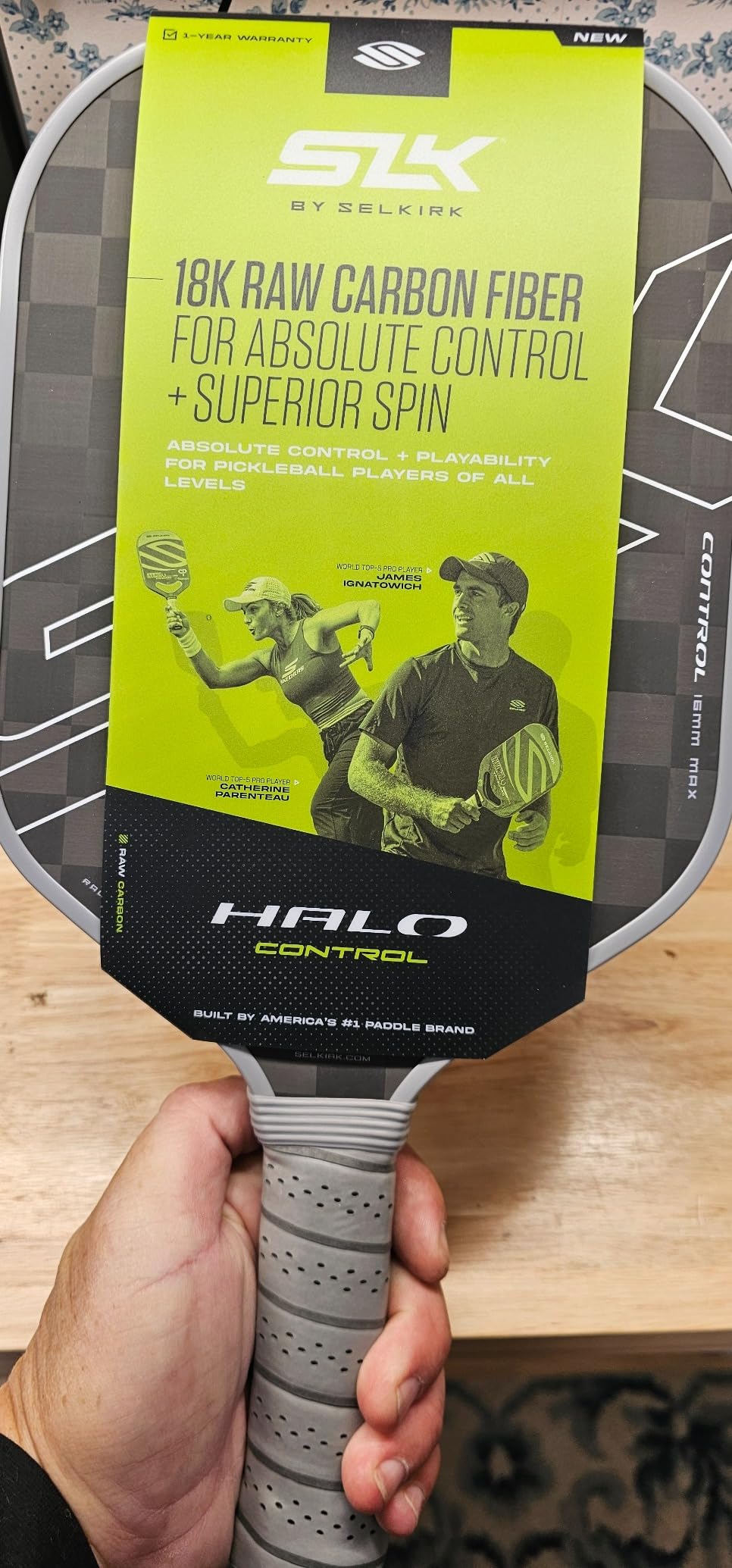 Selkirk Sport SLK Halo Pickleball Paddles | T700 Raw Carbon Fiber Paddle customer photo 1