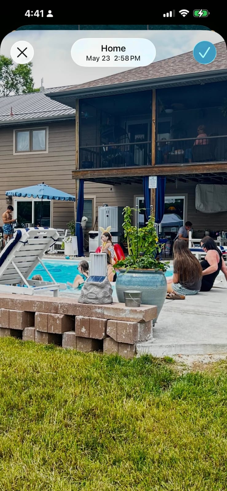 Victrola Rock Speaker Connect - Outdoor Bluetooth Solar Speaker - Granite customer photo 2