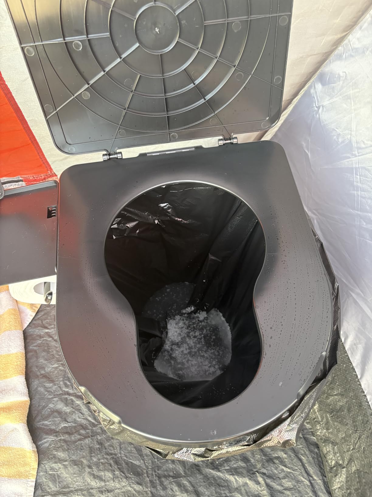 Sckee Camping Toilet, Portable Toilet for Adults, Portable Travel Folding Toilet with Lid and Paper Holder, Compact Potty for Car, Camp Toilet Portable Toilet for Camping, Hiking,Truck, RV, Beach customer photo 1