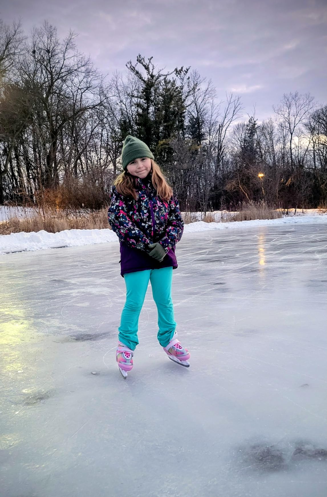 Adjustable Ice Skates for Kids Boys Girls, Blades Iceskates Ages 3-12, Pink, Purple, Black, Blue Warm Ice Skating Shoes for Outdoor and Rink customer photo 2