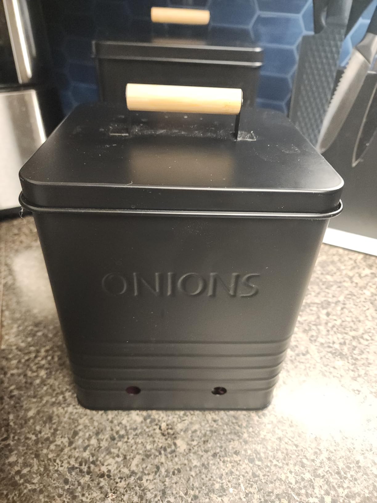 Beautiful Potato and Onion Storage Container Set - Food Safe Metal Bins customer photo 1