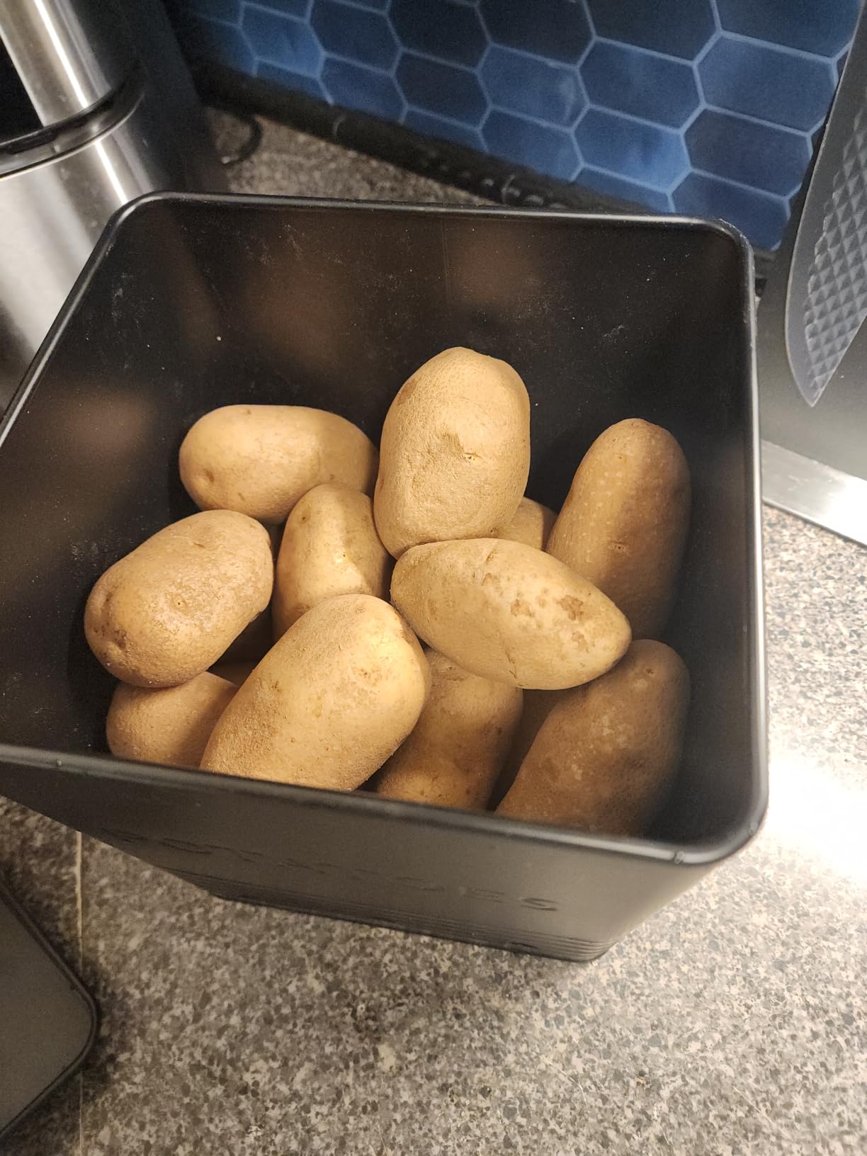 Beautiful Potato and Onion Storage Container Set - Food Safe Metal Bins customer photo 2