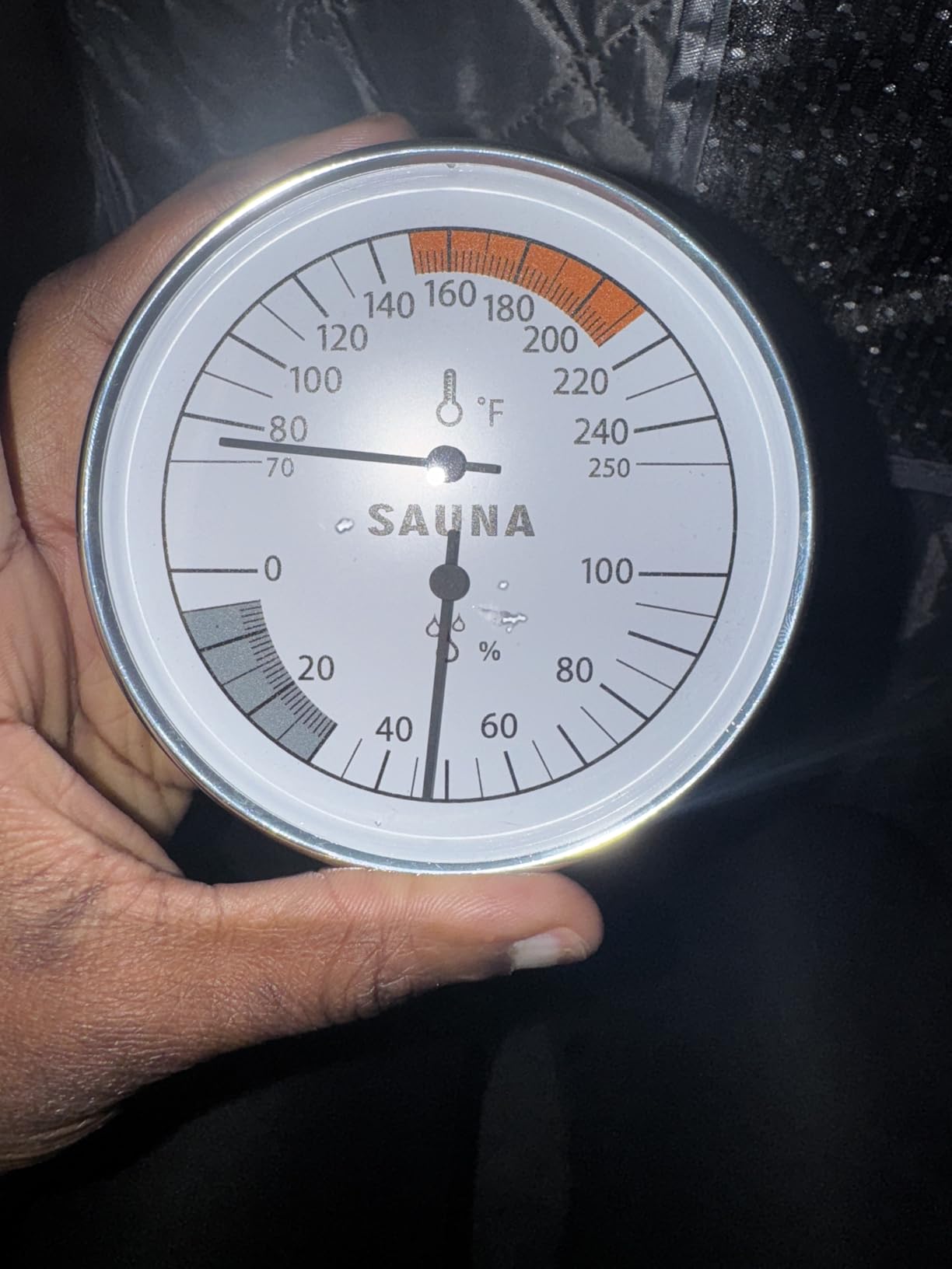 Sauna Thermometer Hygrometer, 70-250°F & 0-100% RH Gauge for Sauna Rooms customer photo 1