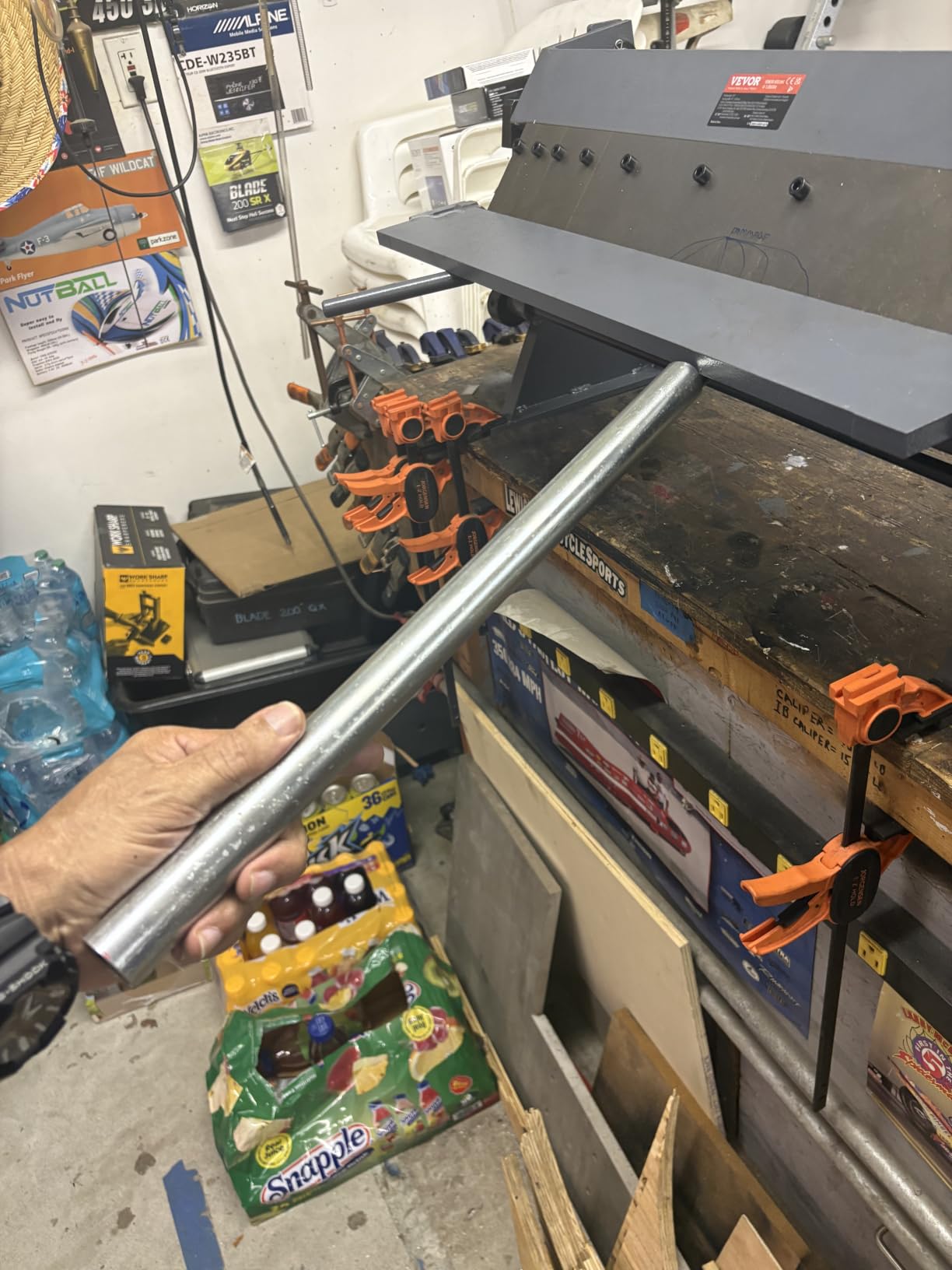 VEVOR Box and Pan Brake, 24in, Portable Metal Bender with 0-135° Bending Angle, Capable of Handling 20 Gauge Low Carbon Steel & 14 Gauge Aluminum, with 5 Adjustable Fingers for Sheet Metal Bending customer photo 2