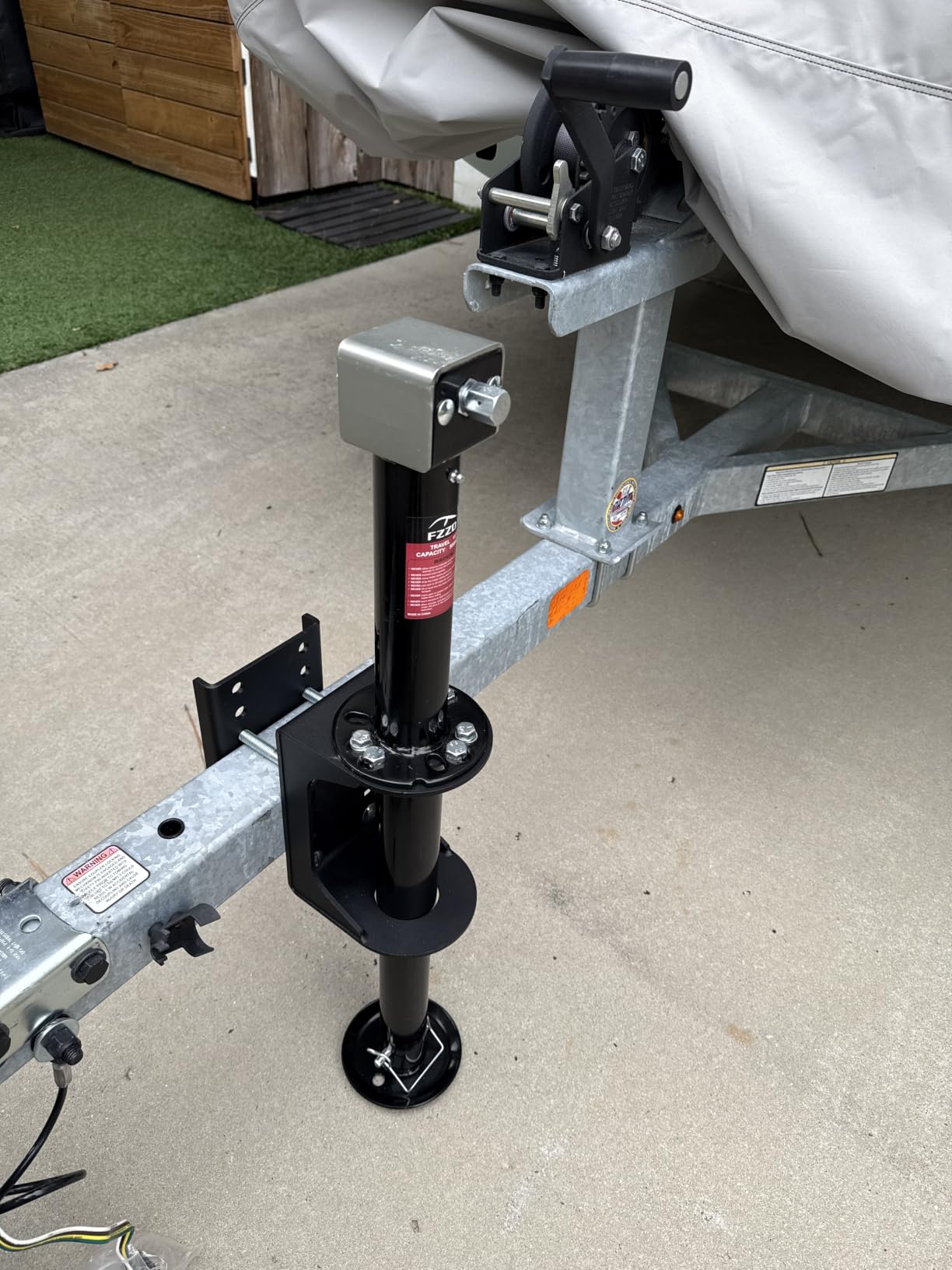 FZZD 5000 lbs A-Frame Trailer Jack, 20-24V Cordless Drill Compatible customer photo 1