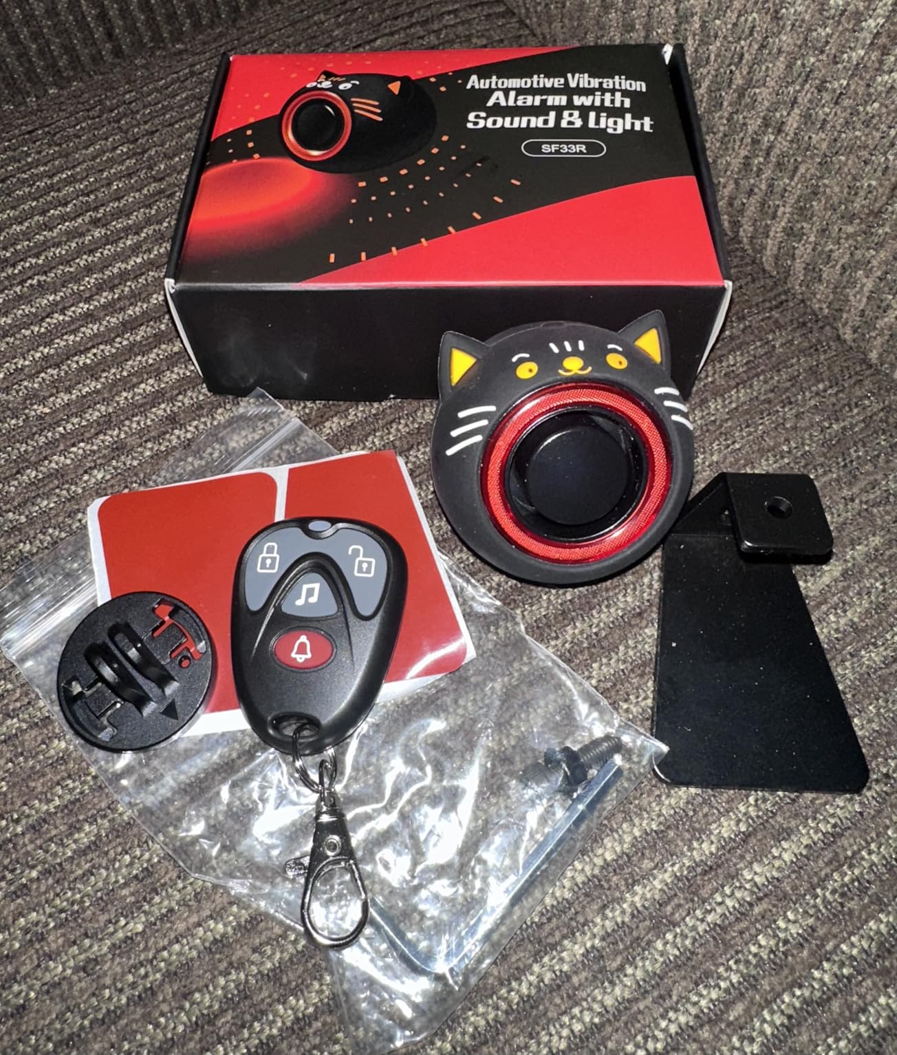 Electop 120dB Car Alarm System with Vibration Sensor & Sound customer photo 2