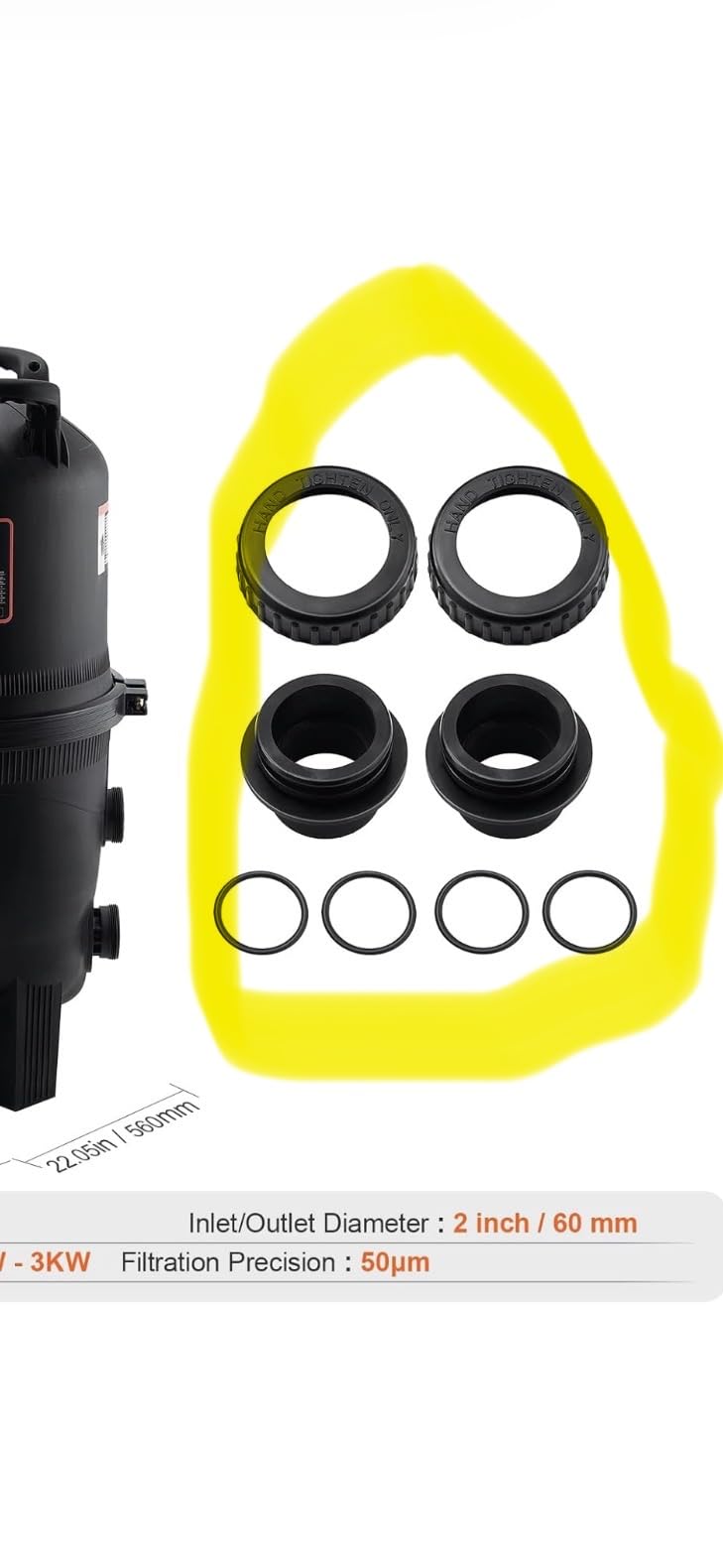 VEVOR 2026 Pro Pool Cartridge Filter System 200 sqft, Pool Filter for Inground & Above Ground Pools, Compatible W/Pumps 3HP~4HP | Up to 9827 GPH Max Flow, Pool Filters for Pools Up to 39625 Gallons customer photo 2