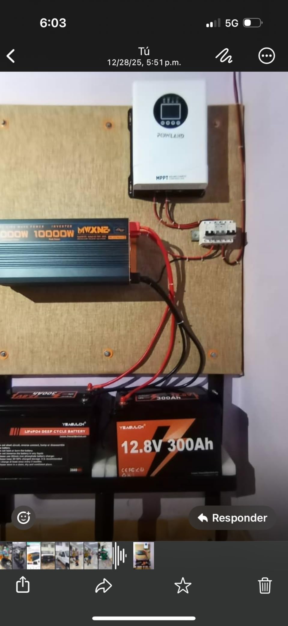 12V 100Ah LiFePO4 Lithium Battery BIC Group 31 with 100A BMS customer photo 1