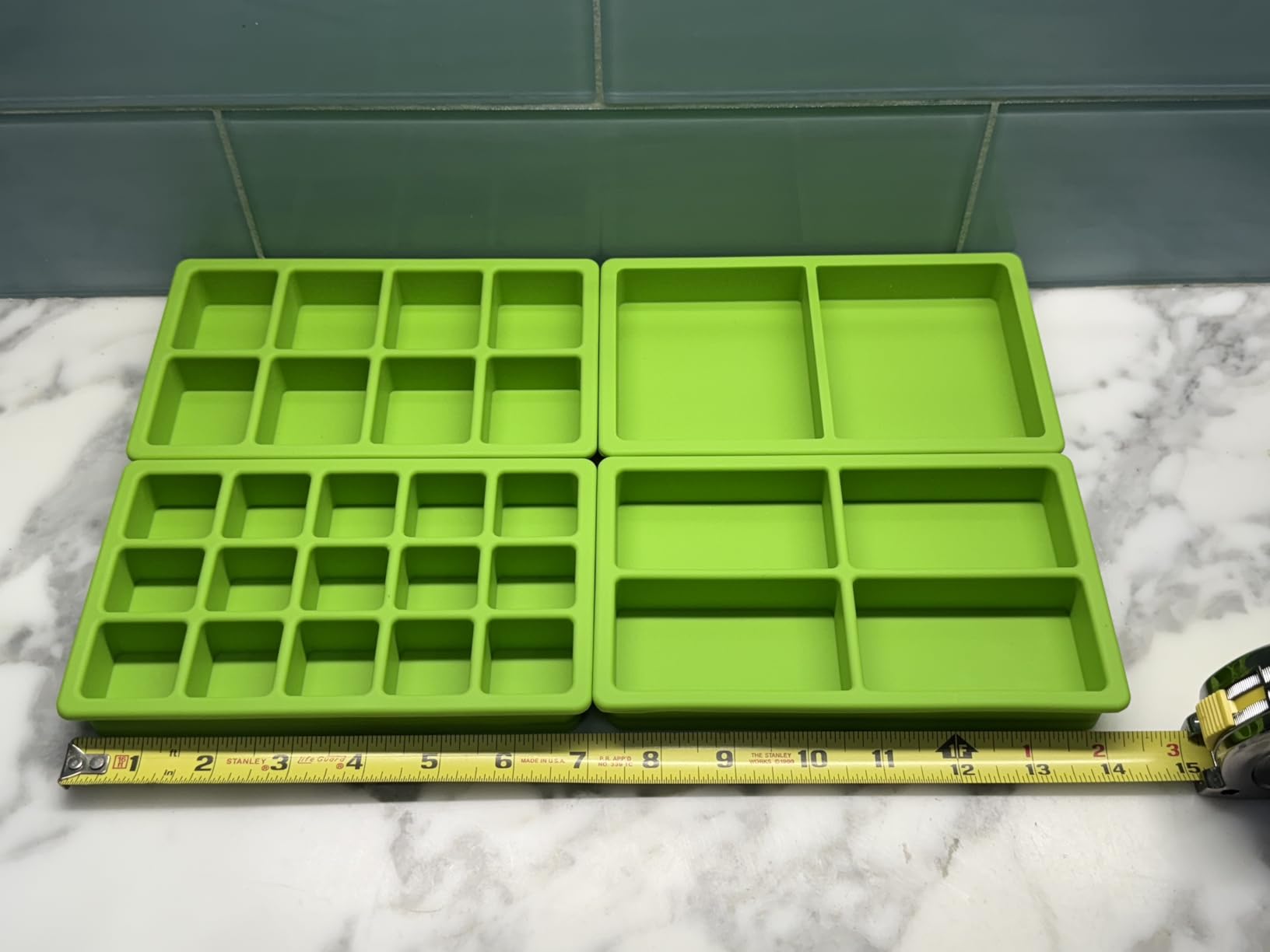Mix Cavity Silicone Tray Dividers for Harvest Right Freeze Dryer Medium and Small Trays, 4 Pieces Green Silicone Trays for Harvest Right Freeze Dryer Accessories customer photo 1