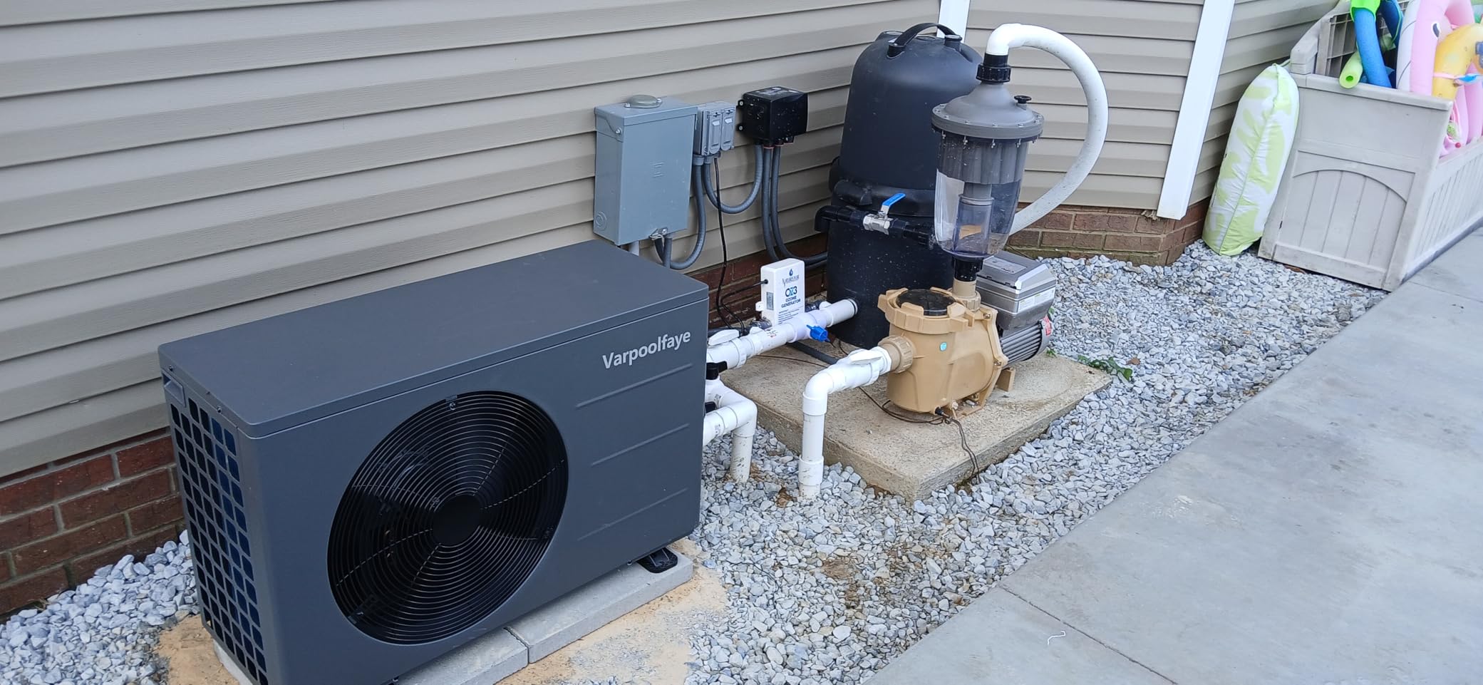65,000 BTU Inverter Pool Heat Pump for Inground Pools 220V customer photo 1