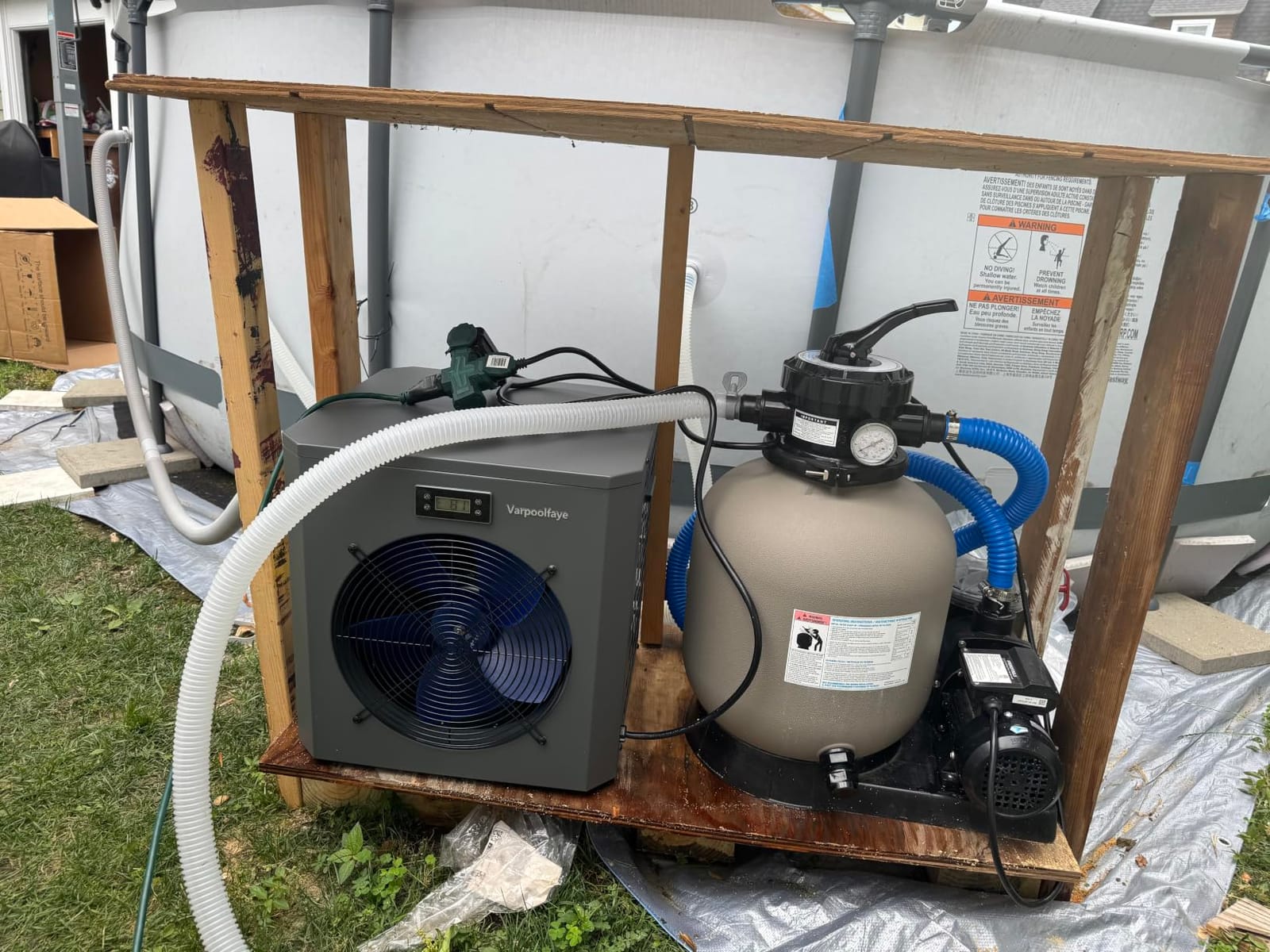 65,000 BTU Inverter Pool Heat Pump for Inground Pools 220V customer photo 2