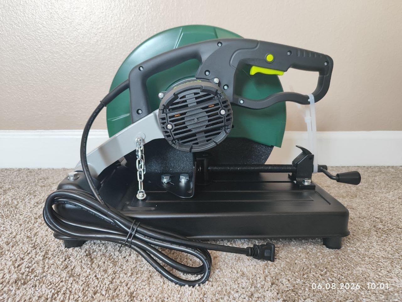 Abrasive Chop Saw, 2200W 3800RPM Steel Cutting Machine, Metal Cutting Saw with 14in Blade for Rebar, Angle Steel, Hollow Pipe Cutting customer photo 1