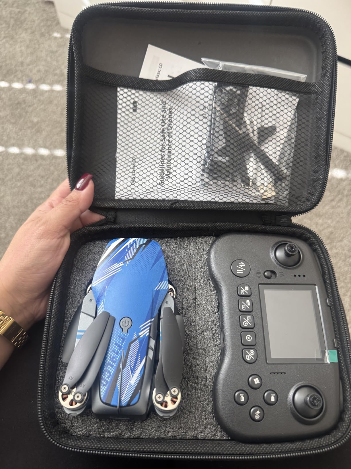 FPV Drone with Camera for Adults LCD Screen on RC, Mini Drones for Beginner, Foldable Quadcopter with Brushless Motor Obstacle Avoidance, Support 32G SD Card Under 250 Grams customer photo 1