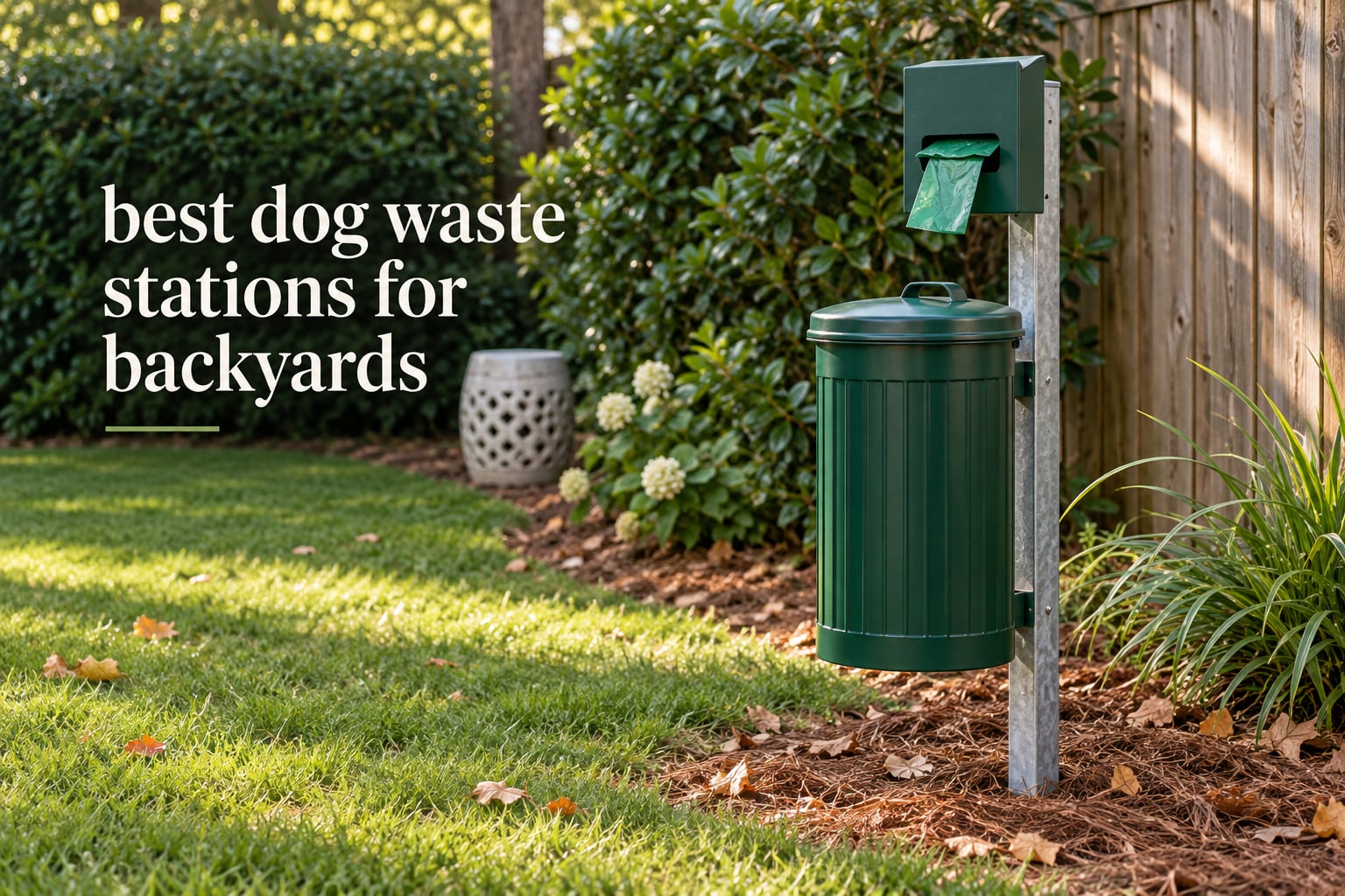 best dog waste stations for backyards