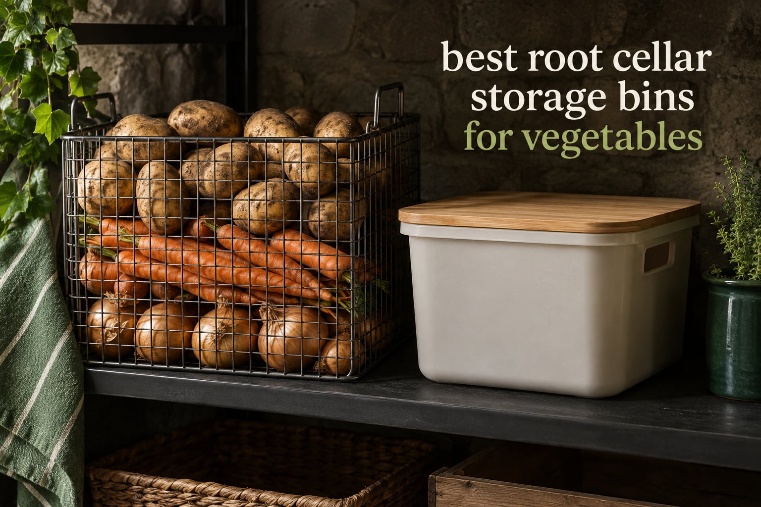 best root cellar storage bins for vegetables