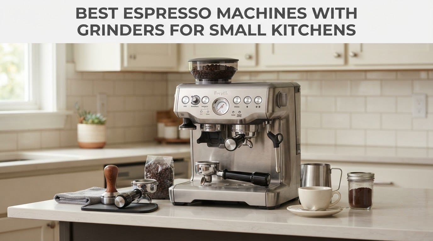 best espresso machines with grinders for small kitchens